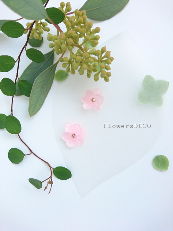 繡球花簡單顏色櫻花樹[14kgf耳環] 第1張的照片