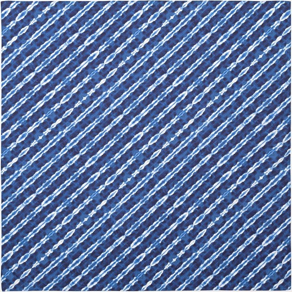 綿ふろしき　藍染～綾目～　三巾　大判　100㎝　綿100％ 1枚目の画像