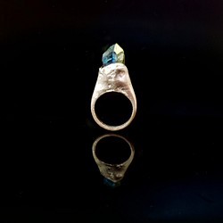 ​SV925 titanium quartz ring 02 1枚目の画像