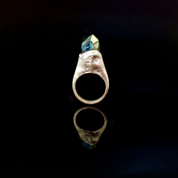​SV925 titanium quartz ring 02 1枚目の画像