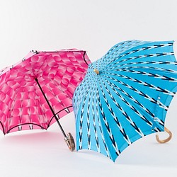 京都の伝統的な技法「手捺染(てなっせん)」仕上げ　二重張日傘(ガンガゼ)　 1枚目の画像