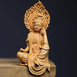 仏像 自在観音菩薩 木彫仏像 仏教工芸品 彫刻 大波彫刻 通販｜Creema