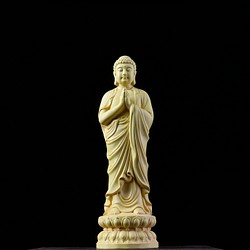 仏像立像 供養品 阿弥陀如来 仏様 彫刻工芸品 木製仏像 災難除去 新作 