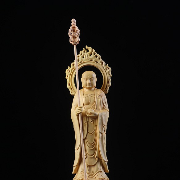 超歓迎 極上品 地蔵菩薩立像 木彫仏像 風水開運 木製仏像 供養品 仏壇 