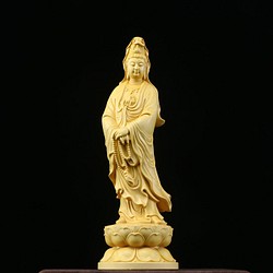 仏像立像 観音菩薩 仏師で仕上げ品 彫刻工芸品 木彫仏像