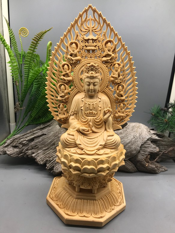 仏教美術 大勢至菩薩 62％以上節約 木彫仏像 精密彫刻 供養品 【楽天1位】 極上品 木製仏像