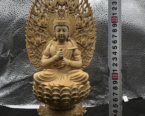 極上品 大日如来 仏壇仏像 精密細工 木彫仏像 仏教工芸品 供養品 商売