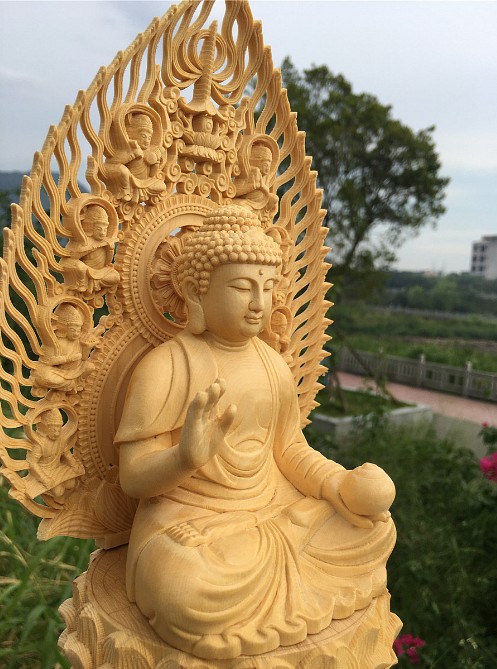 大日如来 仏教工芸品 精密彫刻 商売繁盛 極上品 仏教美術 - rehda.com