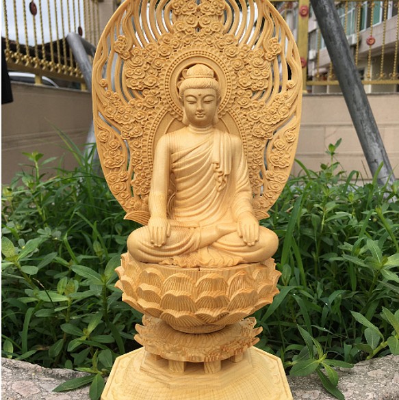 国内直営店 【宫崎】木彫仏像 極上品 大日如来像 仏教美術 供養品