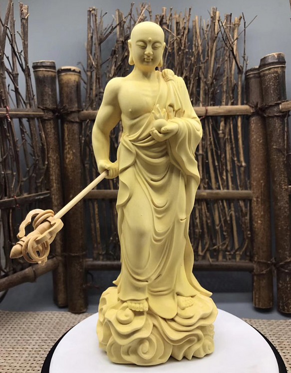 注目 地蔵菩薩像 仏像 極上品 精密細工 仏師彫り 仏教美術 災難除去 