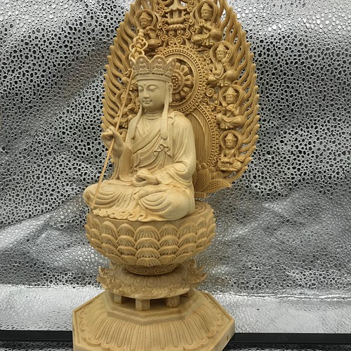 注目 地蔵菩薩像 仏像 極上品 精密細工 仏師彫り 仏教美術 災難除去 