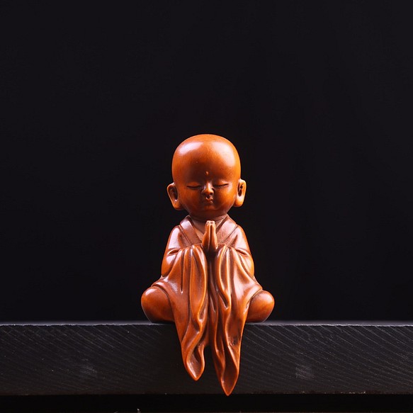 小沙彌  木製仏像  無病息災  仏師彫り  極上品  古美術  仏教工芸品 1枚目の画像
