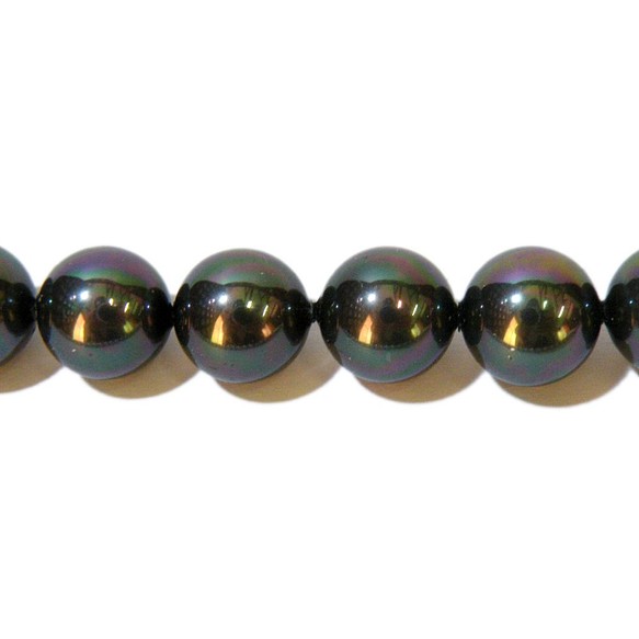 kaibb-10b貝殼珍珠圓珠10mm黑色10件批量銷售[法新社] 第1張的照片
