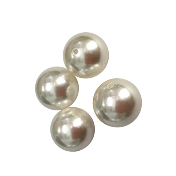 賣kaibb-14瓦特珍珠貝殼珠圓約14毫米白色大4個上漲[AFP] 第1張的照片