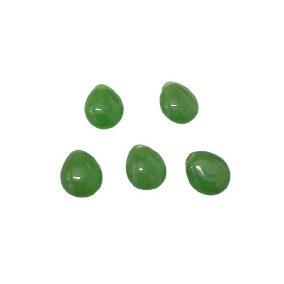 色瑪瑙滴綠色約10×8毫米6個橫孔40 d10g [AFP]天然石 第1張的照片