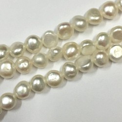 淡水珍珠A級珍珠珠1系列約40厘米白色約6毫米[AFP] 77-65aw 第1張的照片