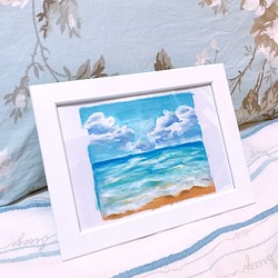 海浪系列1 - 粉蠟筆畫 オイルパステル画 第1張的照片