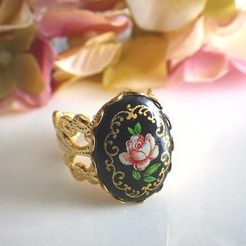 日本vintage・薔薇のリング｛RRG-141｝ 指輪・リング Renka 通販