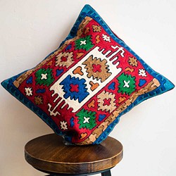 喀什米爾 羊毛編織 圖騰抱枕套－風和日麗 第1張的照片