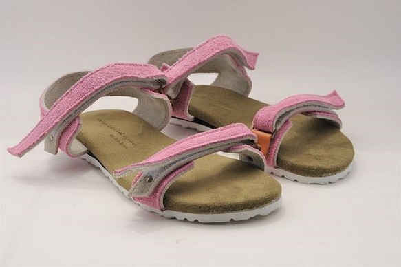 ＃德山鞋：“BSA”淺粉色絨面革 第1張的照片