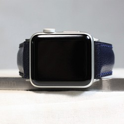 高級羊革使用Apple Watch　38・40・42・44㎜用レザーベルト　腕時計ベルト　バンド　B23D　総手縫い製作 1枚目の画像