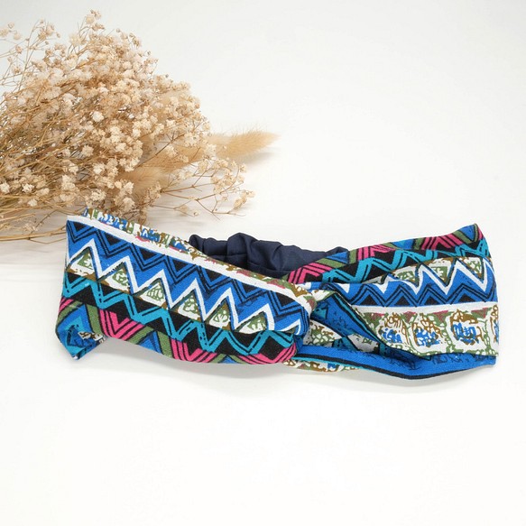 bohemian headband 波希米亞風格頭帶 － 藍 第1張的照片