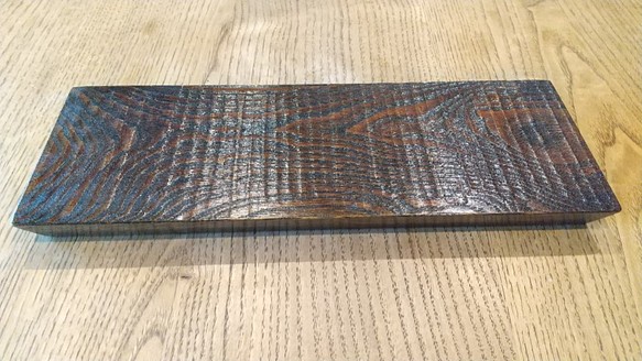 木製プレート　拭き漆　盛り皿　盛り台　栗 1枚目の画像