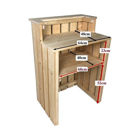 受注製作_BARIKI_レジカウンター 木製カウンター 幅66cm×奥行53cm×高さ