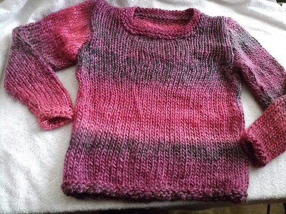 キッズ手編みセーター 1枚目の画像