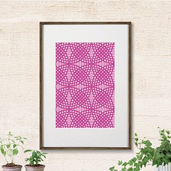 插圖藝術圖形海報斯堪的納維亞日本模式景泰藍幾何紫紅色紫色2105 第1張的照片