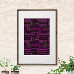 例證藝術圖表海報北歐邊界條紋正方形紫色紫色2905 第1張的照片