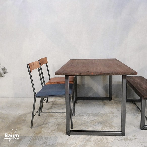 [Sugi  Dining Table B-Type]送料無料 ダイニングテーブル 150cm スギ アイアン ‐36‐ 1枚目の画像
