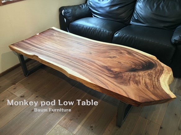 [Monkey pod Low Table] ローテーブル センターテーブル  ソファテーブル モンキーポッド 座卓 1枚目の画像