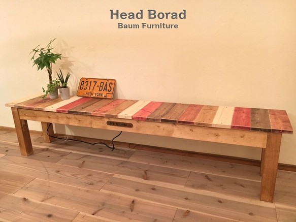 ピコ様専用オーダーページ[Head Borad] ヘッドボード 木製 机 サイドボード コンセント付 1枚目の画像