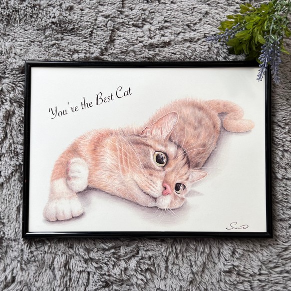 リアルな猫のアートポスター 色鉛筆画 サイズ 猫好きさん必見 絵画 ペットアートカルモ 通販 Creema クリーマ ハンドメイド 手作り クラフト作品の販売サイト