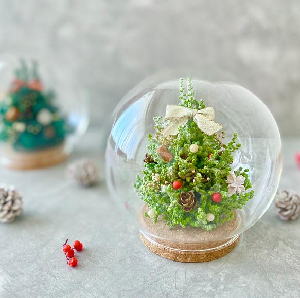 早割クリスマス22 クリスマスツリーのガラスドーム フラワー リース Fee Des Fleurs 通販 Creema クリーマ ハンドメイド 手作り クラフト作品の販売サイト