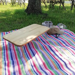 トースト 折りたたみローテーブル ss ウレタン仕上げ 公園 アウトドア キャンプ 天然木 テーブル 1枚目の画像