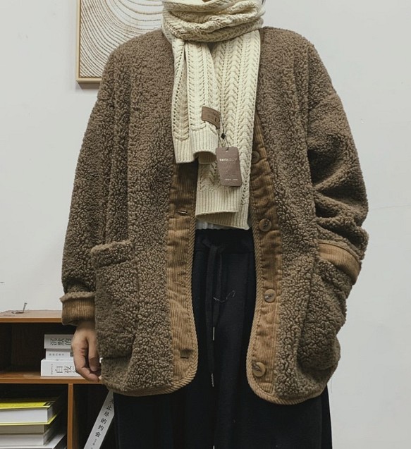 【２色】暖かいショートフリースジャケット、秋冬 1枚目の画像