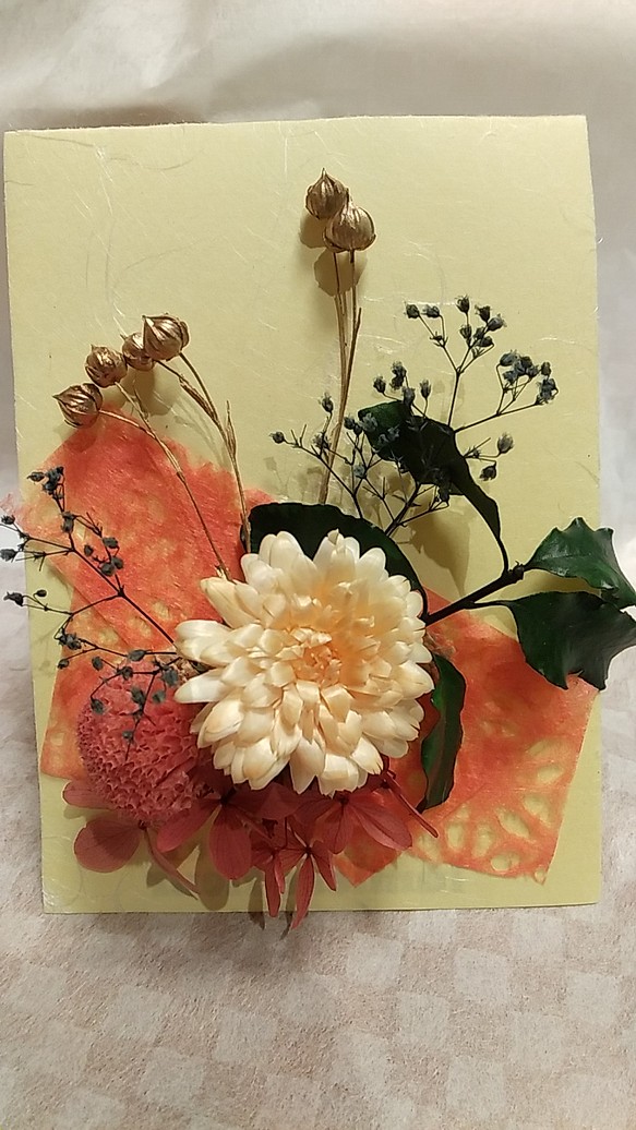 サシェ　送料込　香付　花　玄関飾　プレゼントに　アロマ香プリザ 1枚目の画像