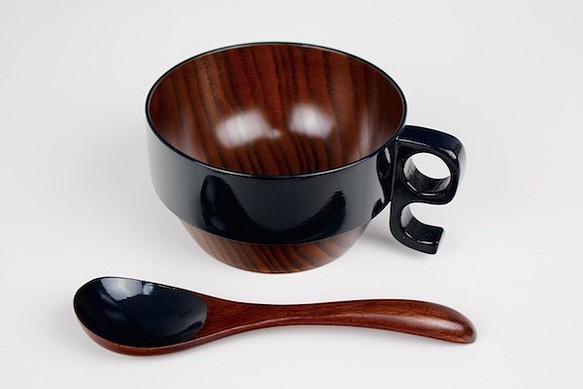 香川漆器堆疊杯用勺子（AI） 第1張的照片