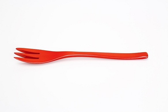 香川漆器14.5厘米叉（橙色） 第1張的照片