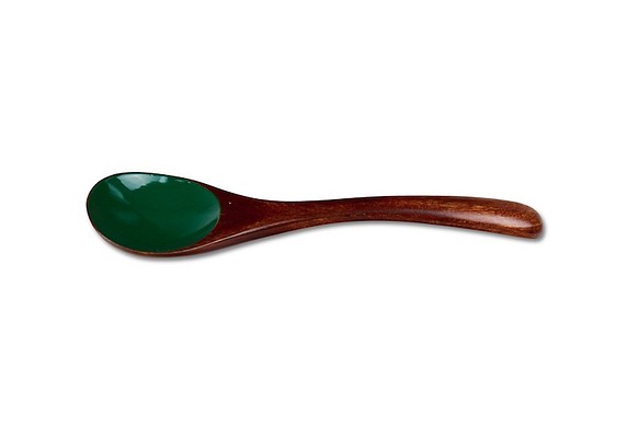 香川漆器16厘米湯匙（綠色） 第1張的照片