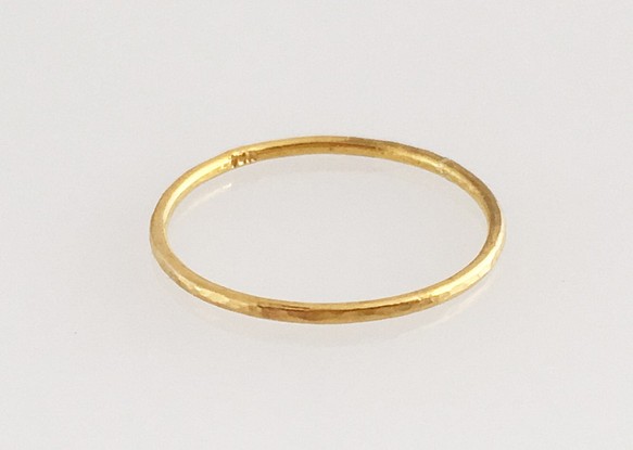 K24 Pure Gold Ring◇純金の指輪/リング2（0.9ｍｍ幅） 1枚目の画像