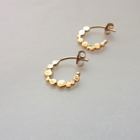 Gold Pebbles　ピアス / K18YG