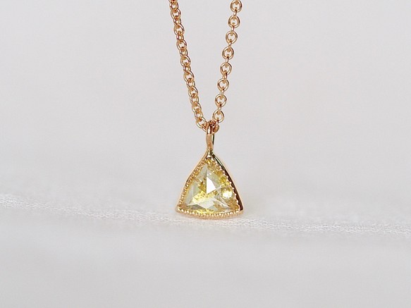 Champagne Yellow Diamond Necklace 1枚目の画像