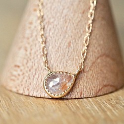 Pink Beige Drop Diamond Necklace 1枚目の画像