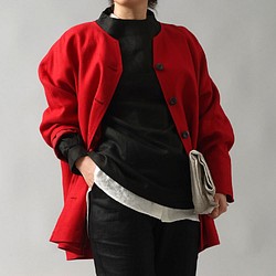 【Wafu Premium】亞麻襯衫夾克全襯里外套/Cristorose h042c-ctr3 第1張的照片