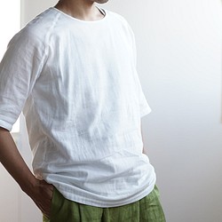 【お試し品！】男女兼用 コットン Wガーゼ トップス Tシャツ #training/ホワイト t020m-wht1 1枚目の画像