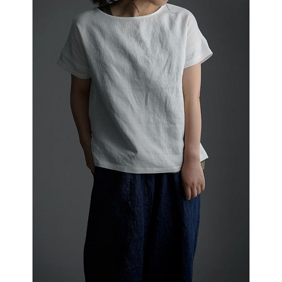wafu】Linen T-shirt ドロップショルダー Tシャツ/白色 t001l-wht1 ...