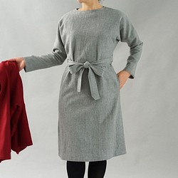 【Wafu】Tama Rosa羊毛100％連衣裙內襯吊帶肩帶Feltner /灰色a41-47 第1張的照片